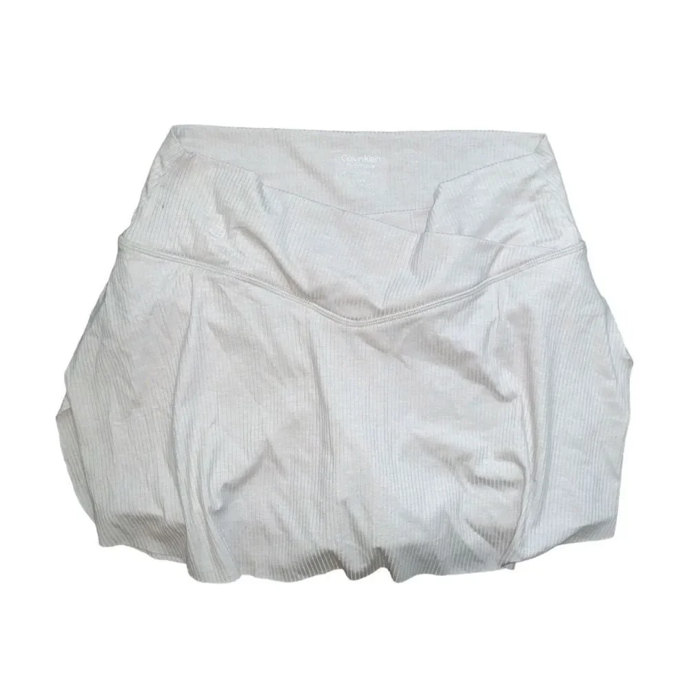 Calvin Klein, Skort/Skirt/Shorts, Off White Almost Tan, Large, NWT.
